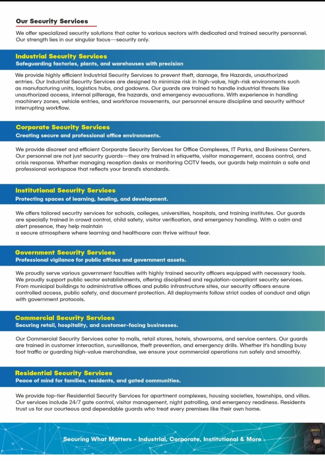 Industrial Security Services